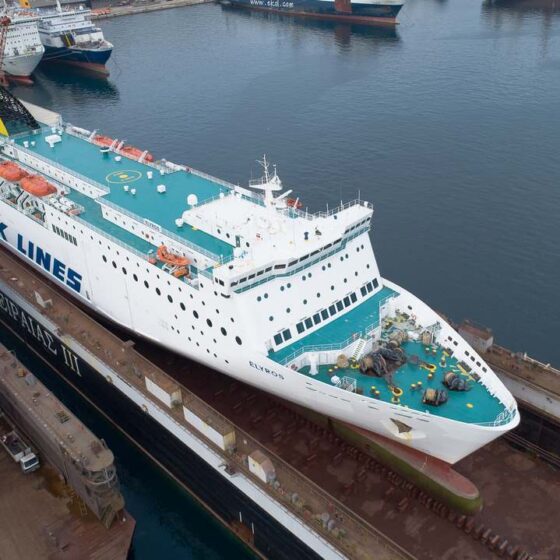 ELYROS Ro RoPassenger Ship Complete Dry Docking