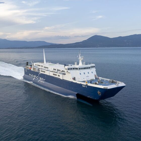 CAT Ι Magic Sea Ferries Arrival Ag. Konstantinos Announcements